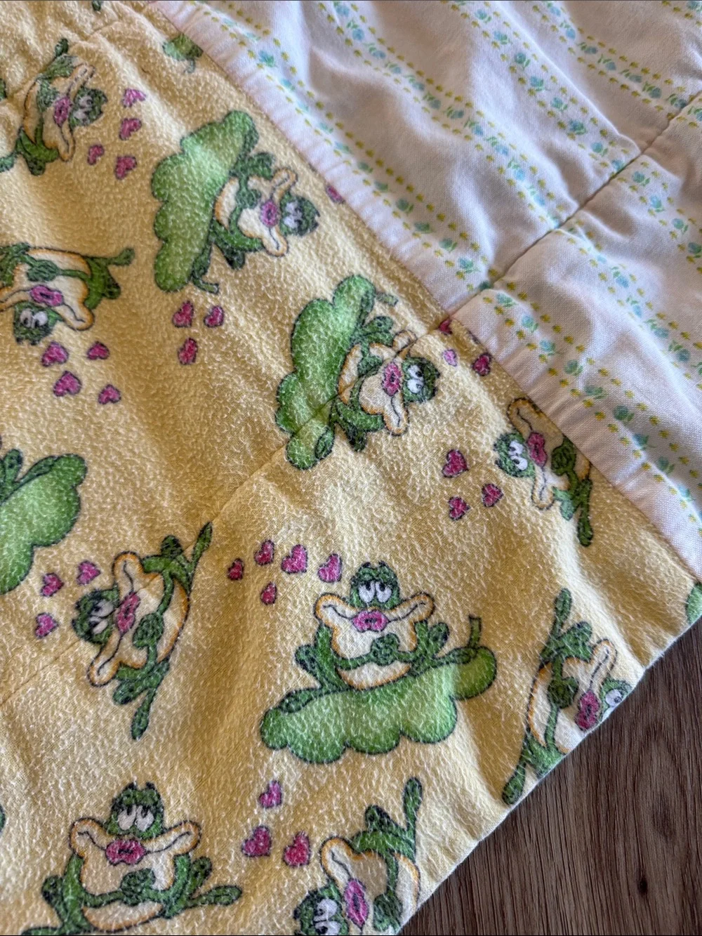 Handmade Patchwork Baby Quilt in Pink and Multicolor- 50 inch square